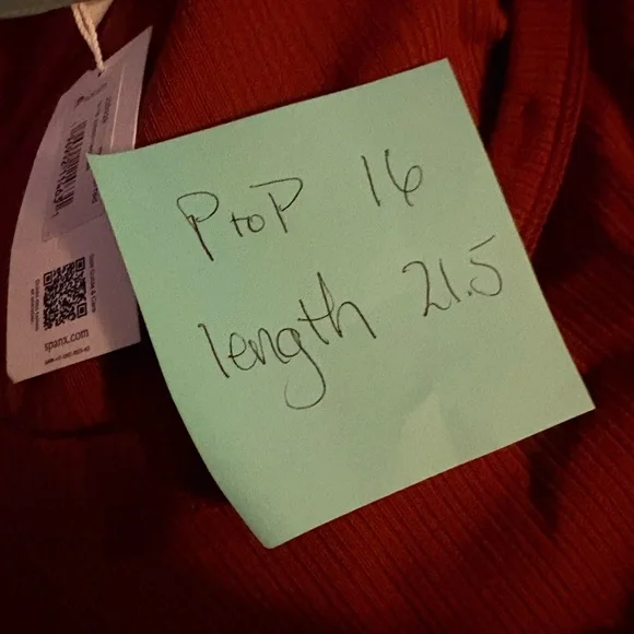 SPANX Ribbed Crew Neck Top in Rustic Red - Picture 3 of 8